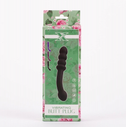 Dop Anal X-Men Dual motor Vibrating Butt Plug Negru grosime 3 cm lungime 20 cm vibratii 