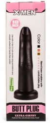 Dop Anal X-Men Extra Girthy Butt Plug Negru grosime 5.2 cm lungime 26 cm cu ventuza 
