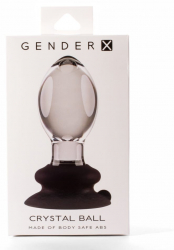 Dop Anal X-Men Gender X Crystal Ball Transparent grosime 6 cm lungime 10.1 cm cu ventuza 