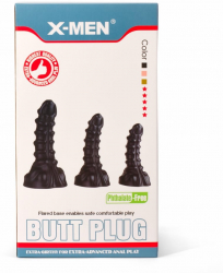 Dop Anal X-Men Monster Plug 3 M Negru grosime 5 cm lungime 24 cm cu ventuza