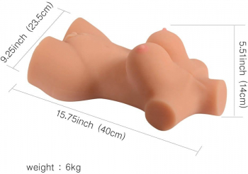Masturbator Busty Lady Half Body Sex Doll Mistress culoarea Pielii lungime 40 cm forma sani - anus - vagin 