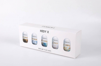 Masturbator Hedy X Mixed Textures 5 pcs Svakom Alb lungime 9.9 cm forma normala 