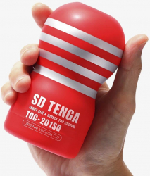 Masturbator SD ORIGINAL VACUUM CUP Gentle Tenga Alb - Argintiu lungime 12 cm forma normala 