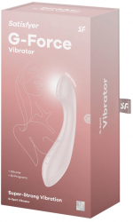 Vibrator G-Force beige Satisfyer punctul G lungime 19 cm grosime 4.4 cm 