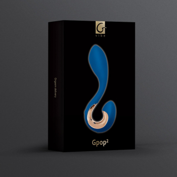 Vibrator Gpop2 Indigo G-Vibe punctul G lungime 12.5 cm grosime 2.8 cm 