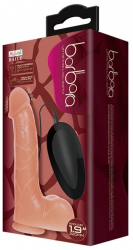 Vibrator realistic Baile Barbara Voluptas cu testicule - cu ventuza - telecomanda lungime 22 cm grosime 4.8 cm 