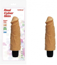 Vibrator realistic Charmly Super Vibe Real Cyber Skin No. 2 Voluptas lungime 23 cm grosime 6 cm 