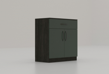 Comoda RANGEEN 80x42x85 cm PAL 18mm VERDE / CARBON MARINE by Fichi 