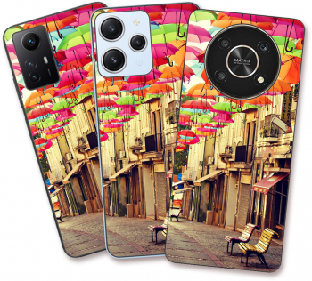 Husa Realme GT Neo 3 Silicon Gel Tpu Model Strada Umbrele Colorate 