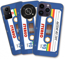 Husa Honor X8a Silicon Gel Tpu Model Caseta Vintage Mix Tape 