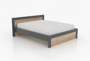 Pat RANGEEN 160x200 cm SUPORT DE SALTEA INCLUS PAL 18mm SONOMA / ANTRACIT by Fichi 