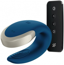 Vibrator Double Love Satisfyer punctul G - telecomanda - aplicatie SmartPhone lungime 8.6 cm grosime 5.7 cm 