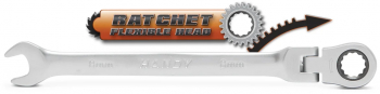 Cheie fixa cu clichet si cap rabatabil 10 mm 