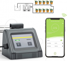 Aparat de irigat udat automat flori si plante prin picurare cipsir inteligent programabil prin aplicatia telefonului 