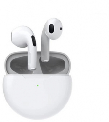 Casti Wireless Air Pro6 Bluetooth 5.1 Microfon incorporat Alb