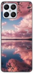 Husa Honor X8 Silicon Gel Tpu Model Pink Clouds 