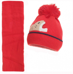 Set caciula si fular pentru copii PAMI CC-0523-108-5 One size Rosu 