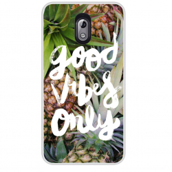 Husa Nokia 3.1 2018 Silicon Gel Tpu Model Good Vibes Only 