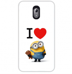 Husa Nokia 3.1 2018 Silicon Gel Tpu Model I Love Minions 