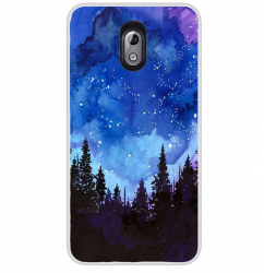 Husa Nokia 3.1 2018 Silicon Gel Tpu Model Night Forest 