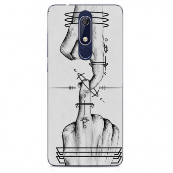 Husa Nokia 5.1 2018 Silicon Gel Tpu Model Universe Touch 