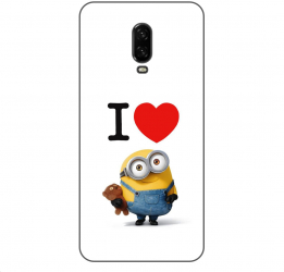 Husa OnePlus 6T Silicon Gel Tpu Model I Love Minions