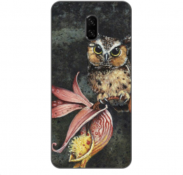 Husa OnePlus 6T Silicon Gel Tpu Model Owl Painted 