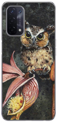 Husa Oppo A54 5G si A74 5G Silicon Gel Tpu Model Owl Painted 