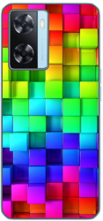 Husa Oppo A57s Silicon Gel Tpu Model Colorful Cubes 