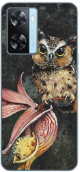Husa Oppo A57s Silicon Gel Tpu Model Owl Painted 