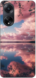 Husa Oppo A98 5G Silicon Gel Tpu Model Pink Clouds 