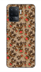 Husa Oppo Reno5 Lite Silicon Gel Tpu Model Craciun Rudolf Pattern