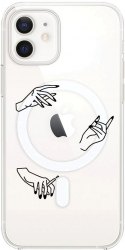 Husa BestCase comp Cu Apple iPhone 12 Mini Hands SLIM 1.5MM MagSafe comp Anti Shock MAS 740 