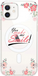 Husa BestCase comp Cu Apple iPhone 12 Mini Make Me Smile SLIM 1.5MM MagSafe comp Anti Shock MAS 4 