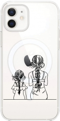 Husa BestCase comp Cu Apple iPhone 12 Mini Mom And Daughter SLIM 1.5MM MagSafe comp Anti Shock MAS 1048
