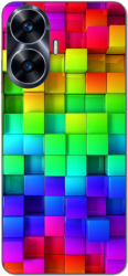 Husa Realme C55 Silicon Gel Tpu Model Colorful Cubes 