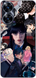 Husa Realme C55 Silicon Gel Tpu Model Wednesday Addams Colaj Scene Film 