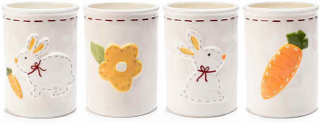 Set 4 borcane decorative Paste 10x13.5 cm