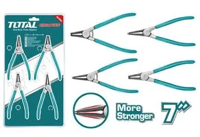 Set clesti pentru sigurante TOTAL - 4 buc - 7/180mm INDUSTRIAL - TOTAL - SET CLESTI PENTRU SIGURANTE - 4 BUC - 7/180MM INDUSTRIAL 