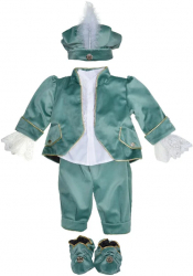 Costum elegant din catifea 5 piese pentru baieti Duomar 240124-1-80 Verde 