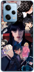 Husa Xiaomi Redmi Note 12 Pro 5G Silicon Gel Tpu Model Wednesday Addams Colaj Scene Film 