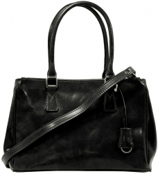Poseta din piele naturala vachetta neagra GD4424 