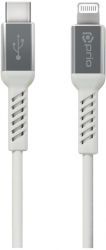 Cablu de incarcare si sincronizare USB C la Lightning cu certificare MFi de 2 m L233 Alb