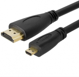 Cablu HDMI cu mufa tata la Micro HDMI tata 1.5 metri Negru 