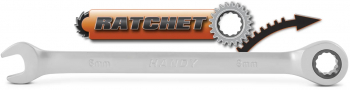 Cheie inelara cu clichet combinata cu cheie fixa 14 mm 