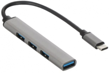 Hub USB-C cu 4 porturi USB 3.0 conectarea la PC-uri sau laptopuri culoare Gri 