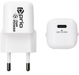 Incarcator de perete GaN Power 30W PD USB C L314 alb 