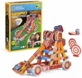 Puzzle 3D Catapulta 84 piese cu brosura in romana CubicFun 