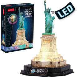 Puzzle 3D Statuia Libertatii editie luminoasa 79 piese CubicFun 
