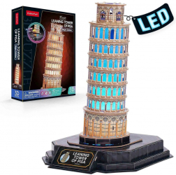 Puzzle 3D Turnul din Pisa editie luminoasa 42 piese CubicFun 